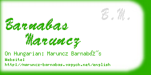 barnabas maruncz business card